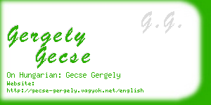 gergely gecse business card